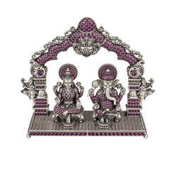 Silver Lakshmi & Ganesha Idol Set-479gm