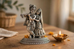 Silver Radha Krishna Idol-89gm