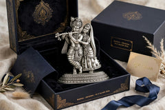 Silver Radha Krishna Idol-89gm