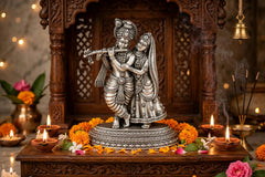 Silver Radha Krishna Idol-89gm