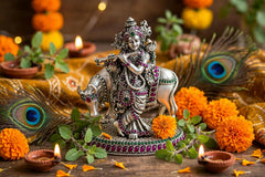 Divine Krishna Silver Murti-131gm
