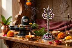 Silver Trishul Stand - 25gm