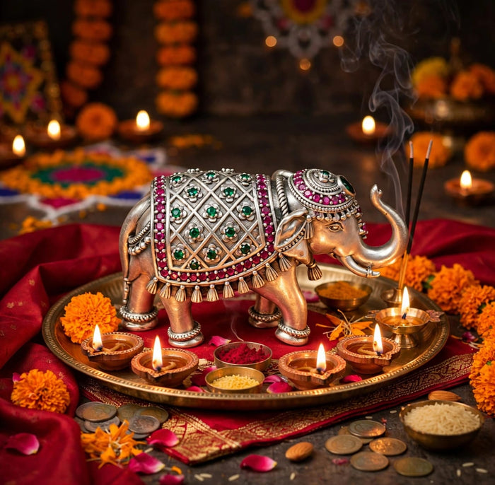 Silver Elephant Idol-44gm