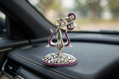 Silver Om & Damru Decorative Idol-21gm