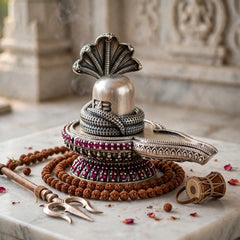 Silver Shivling Idol-39gm